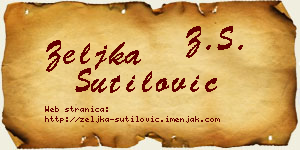 Željka Šutilović vizit kartica